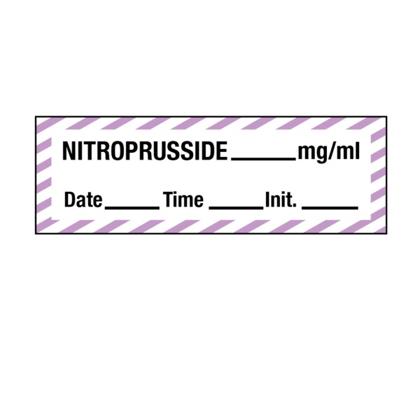 Tape, Nitroprusside 1/2" x 500" White w/Violet stripes & Black